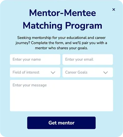 National Mentor Day Mentor-Mentee Signup Popup Form Template