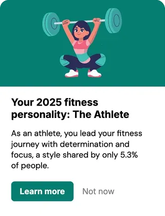 Fitness Personality Assessment Popup Template: Promote Fitness