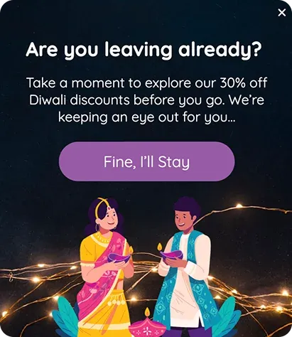 Diwali season Exit Intent Popup Template for Boosting Conversions