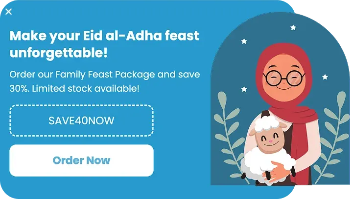 Eid Al-Adha Feast Family Gathering Coupon Popup Template for Promotions