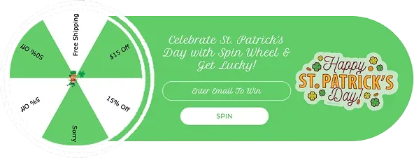 St. Patrick’s Day Gamified Spin-The-Wheel Popup Template