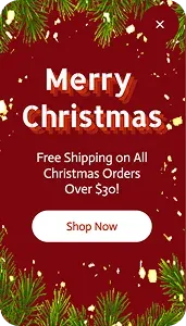 Christmas Shipping Promotion Sidebar Popup Template for Holiday Shoppers